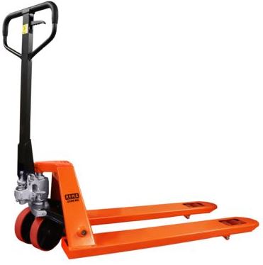 [284000090] PALLET TRUCK 2500kg 1150X540 VULCOLAN = PU STEERING and TANDEM FORK WHEELS