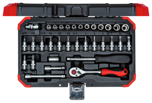 [306000135] SOCKET SET 1/4" SW 4-13mm, 33-PCS R49003033, 3300051