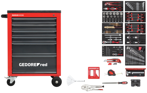 [306004455] GEREED.SET IN GEREEDSCH.W.MECHANIC ROOD R21560002, 3301668 164-delig