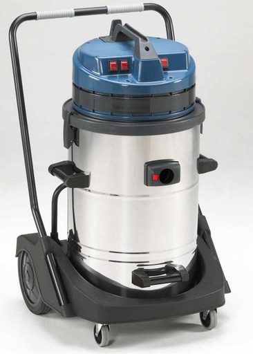[911101665] NEVADA 640 DUST/WATER VACUUM CLEANER 3600W 230V 3x MOTOR 1200W 510m3/h 78L Stainless Steel
