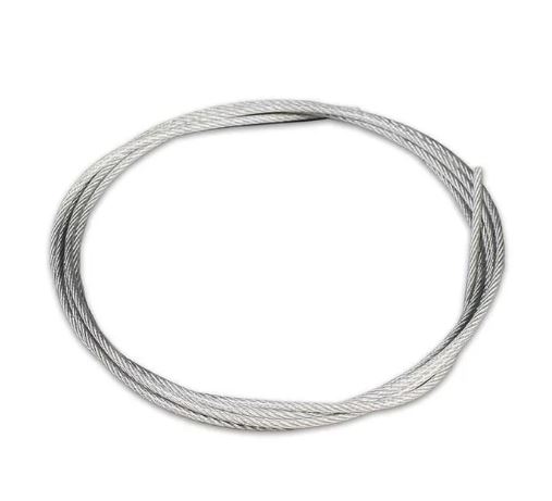 [961000420] LENGTE a 4 MTR STAALKABEL 2mm ELVZ 7x7 (T.B.V. LIFTDEUREN)