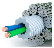 [961006455] ELEVATOR CABLE 9mm PAWO F4E+3x0.96 E-LEITER 8X19 - 1770N / 26.1 Kn