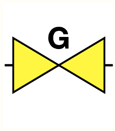 [972007840] STICKER "GAS VALVE" VINYL 120x120mm 150.6231.01
