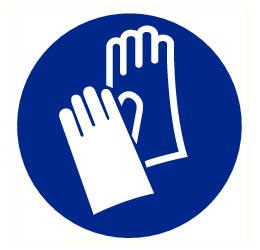 [972008465] STICKER GLOVES REQUIRED 200mm 150.3432.05