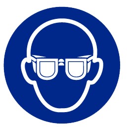 [972008470] SHEET OF 20 STICKERS EYE PROTECTION. MOVE DIM 20X20mm