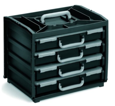 [974000775] RAACO VAKKENDOOS M/4 ASS.KOFFERS ZWART PE