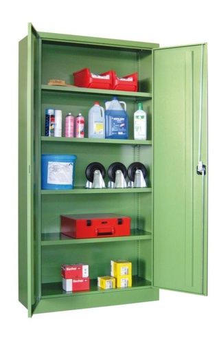 [974006035] UNIV.KAST 1950X1000X400 M/CIL.SLOT M/4 LEGBORDEN EN SOKKEL ==LET OP KLEUR==