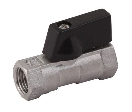 [976501790] MINI BALL VALVE STAINLESS STEEL-316 FF 1/2" SMBV12