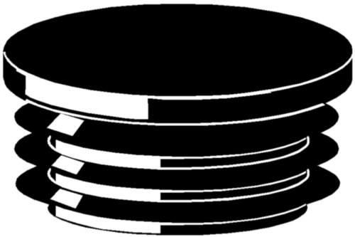 [978002800] MEUBELDOP ROND ZWART 48mm 56792 56792400001