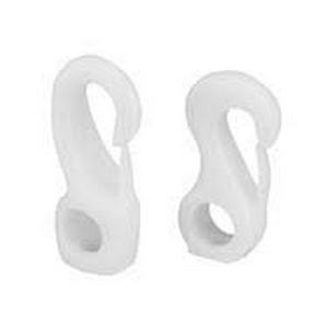 [978009860] PLASTIC CARBON HOOK WHITE 6mm