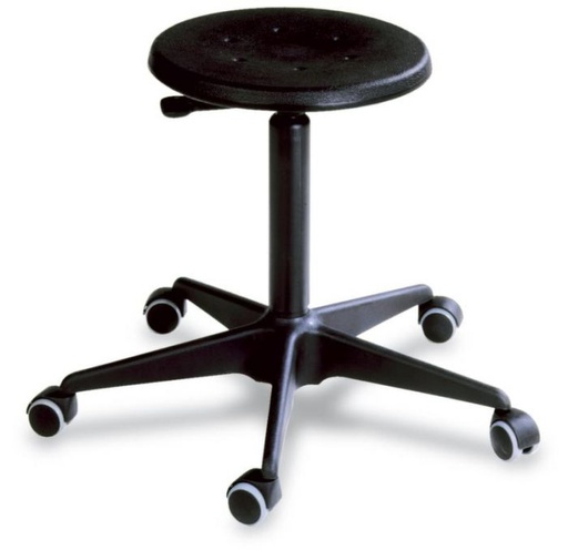 [978009935] WORKSHOP STOOL BLACK FABRIC SEAT MOBILE H 470-600mm