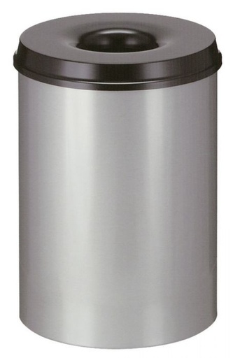 [978012080] SELF-EXTINGUISHING WASTE BIN 30 LTR. ST/ALU HX Ø470X335