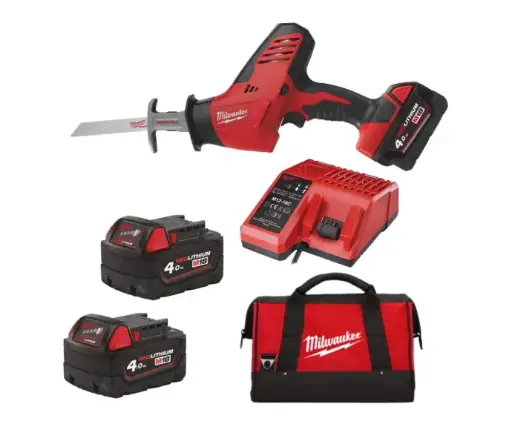 [260001250] MILWAUKEE C18 HZ-402B HACKZALL™ SUBCOMPACTE ACCU RECIPROZAAGMACHINE 4933441340