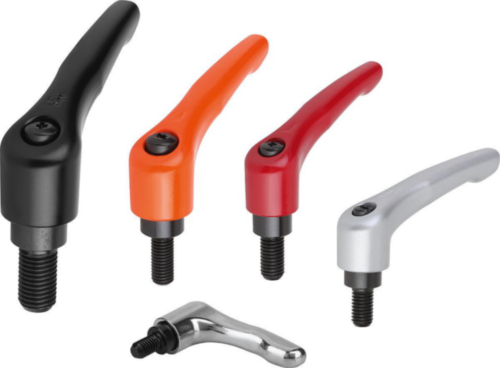 [042000080] KIPP CLAMP LEVER BLACK M8X80 INW. 5.8 PCS