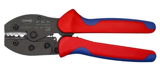 [110001035] KNIPEX KRIMPTANG 97 52 33 t.b.v ONGEISOLEERDE KABELSCHOENEN BEREIK 0,5 t/m 10mm2