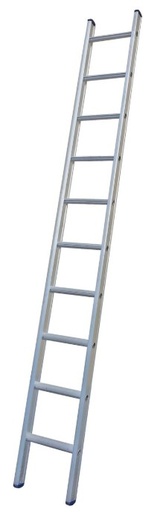 [223000085] ENKELE LADDER SUPERPRO 14-SPORTEN BREEDTE 42CM LENGTE 375 CM MET STAB.BALK