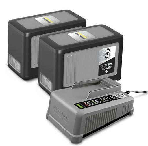 [911000010] STARTERSET 2 X ACCU 36V 7,5Ah EN LADER 