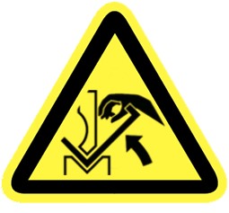 [972000995] BORD KUNSTSTOF DRIEHOEK 200mm 3522 "KNELGEVAAR" PIC.