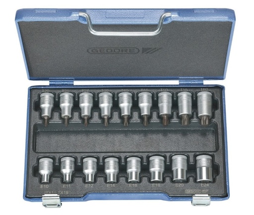 [001612952] GEDORE DOPSLEUTELSET 1/2" ITX19 TX-017 6129520