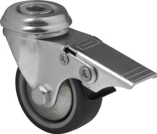 [068001615] CASTER WHEEL WITH BRAKE  D=50 BDPE 0505.1001