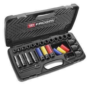 [081000070] FACOM KRACHTDOPPENSET 1/2" 10-32mm + LANGE DOPPEN + WIELDOPPEN 1.NS.550BPB
