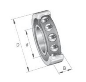 [082000030] FAG ANGLE CONTACT BEARING 7212-B-XL-2RS-TVP DIMENSIONS: 60x110x22