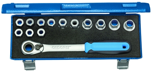[089002700] GEDORE STEEKSLEUTELSET 19 SKU-20 10-24mm 14-dlg. 2521563