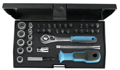 [089012005] SOCKET WRENCH SET D20 KAU-20 1/4" 17-piece 2010348