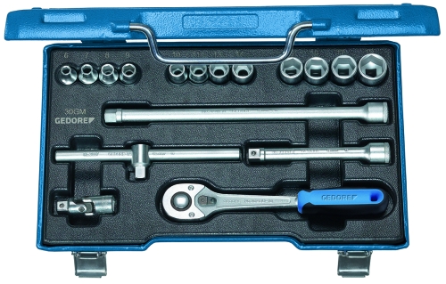 [001623571] SOCKET WRENCH SET 30 GMU-10 3/8" 17-piece 6-19mm 6235710