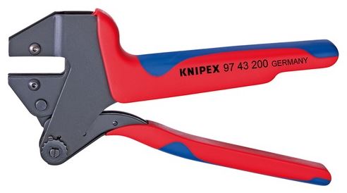 [110000035] KNIPEX KRIMPTANG 97 43 200 v. KRIMPPROFIELEN IN KOFFER (ZONDER INZET) L=200mm