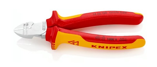 [110000565] KNIPEX VDE STRIPPING SIDE CUTTING PLIERS 14 26 160 1.5 AND 2.5MM2