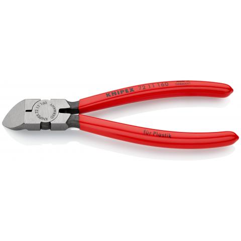 [110002240] KNIPEX ZIJSNIJTANG 72 11 160SB 45-GRADEN VOOR KUNSTSTOF
