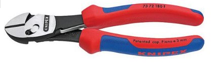 [110002310] KNIPEX ZIJSNIJTANG TWINFORCE 73 72 180F L=180mm ZWART GEATRAMENTEERD