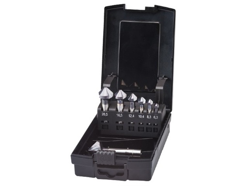 [128001045] SET VARI VERZINKFREZEN HSS-Co 6,5-25mm 49.260.0625 STILLER EN GLADDER TiALN RVS