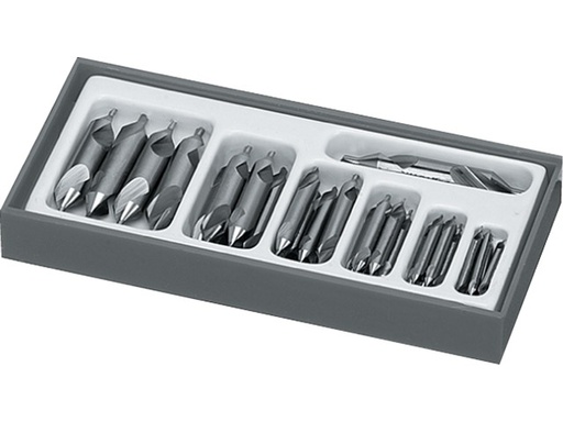 [128041805] CENTERBORENSET HSS 0,5-3+1X4+1,5X5+2X6, 2,5X8+3X10+4X12 SET A 30ST