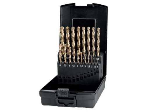 [128042572] DRILL SET 1-13x0.5 HSS-CO GLASS IN PLASTIC BOX 19.149.1300