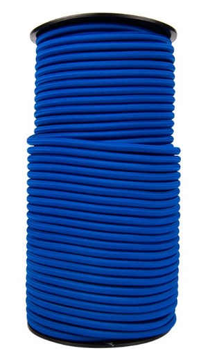 ELASTISCH KOORD 8MM BLAUW OP ROL 100 MTR.