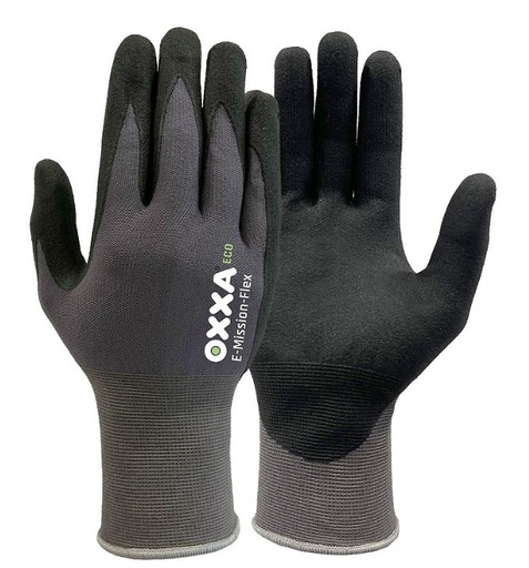 [094000055] PR. GLOVES OXXA E-MISSION-FLEX 52-200 BLACK/GREEN SIZE 8