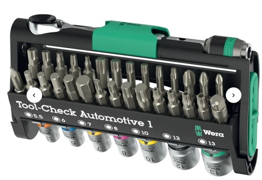 [165000145] WERA BITSET TOOL-CHECK AUTOMOTIVE 1 