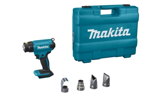 [118000085] MAKITA 18V HETELUCHTPISTOOL SOLO IN KOFFER INCLUSIEF OPZETSTUKKEN