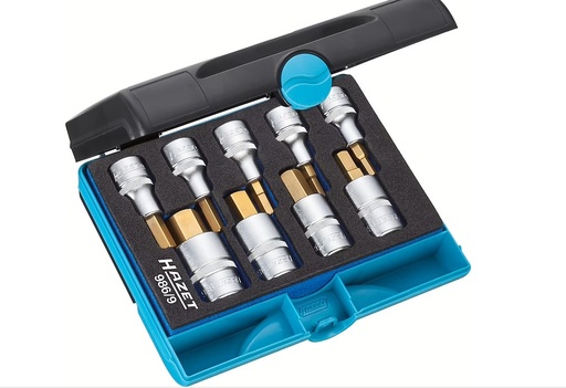 [100000115] HAZET SOCKET SET HENS 1/2'' 986/9 5-19mm 9-PIECE