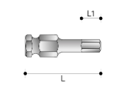 [227000135] ACTION IMPACT SOCKET HEN BIT 7/16" 6K 8mm L=60mm DO697RG608