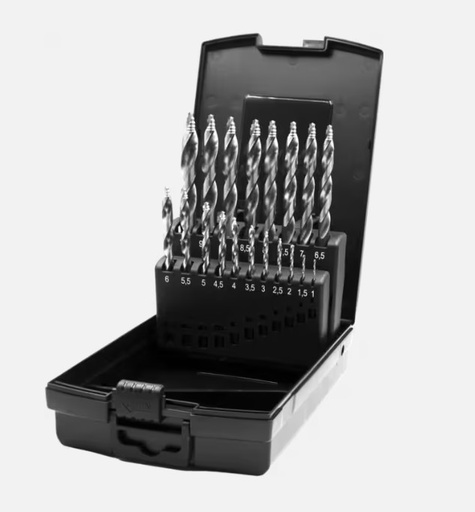 [128001790] PHANTOM HSS SET SPIRAALBOREN DIN 338 STEP-POINT MET DRIEVLAKS SCHACHT 11.443 1-10mm 19.139.1000