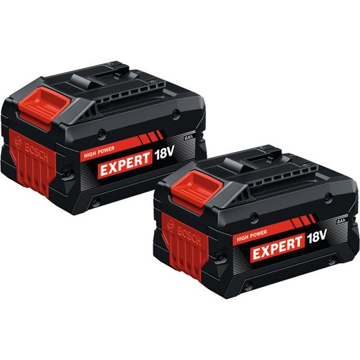 [066000115] BOSCH EXPERT 2 x EXBA18V-80 8,0Ah HIGH POWER ACCU SET TABLESS CELL 1600A0373D